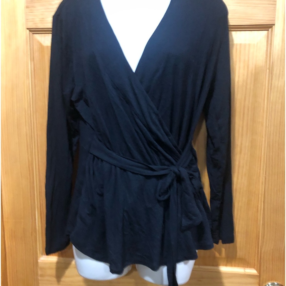 Old Navy black tie blouse